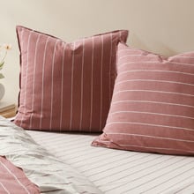 Zinnia Yarn-Dyed Washed Cotton European Pillowcases (Set of 2)